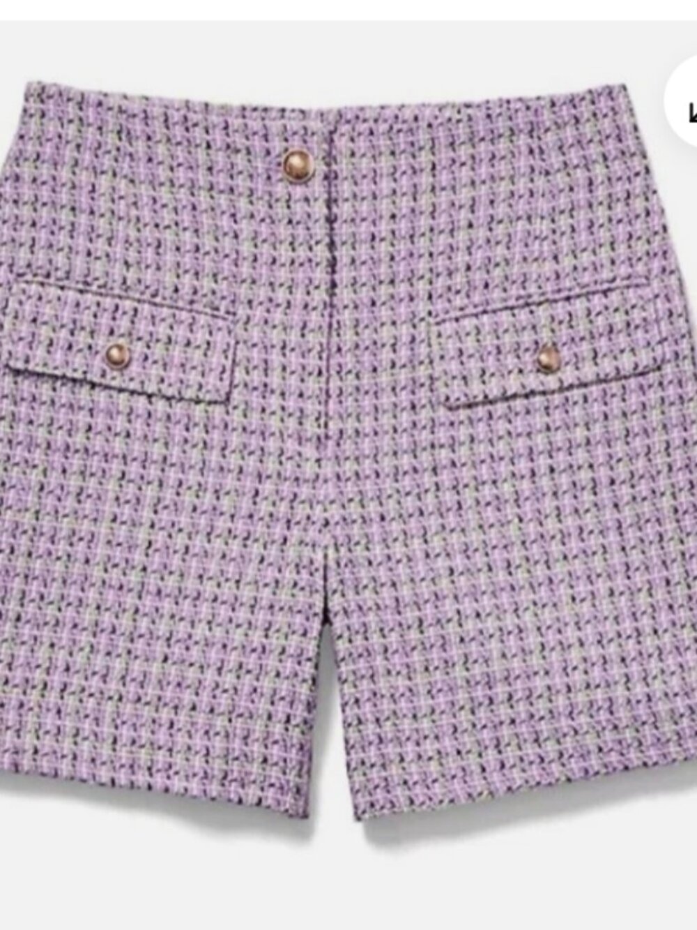 LOFT Purple Tweed Shorts Size 6 NEW NWT High Waisted Size 6 NWT - Picture 4 of 11
